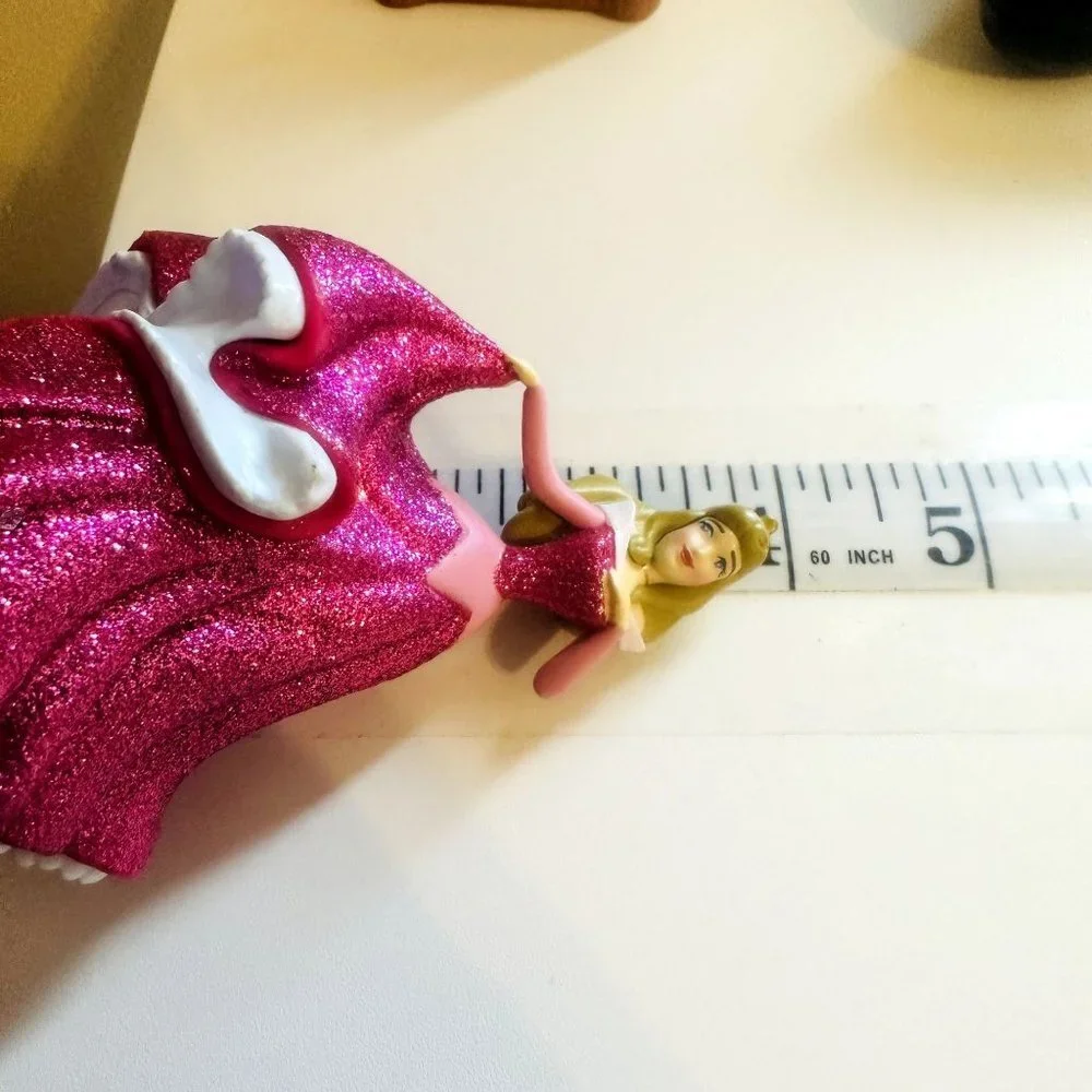 Disney Store Princess Sleeping Beauty Aurora 4 inch Figure Glitter Gown 2.5